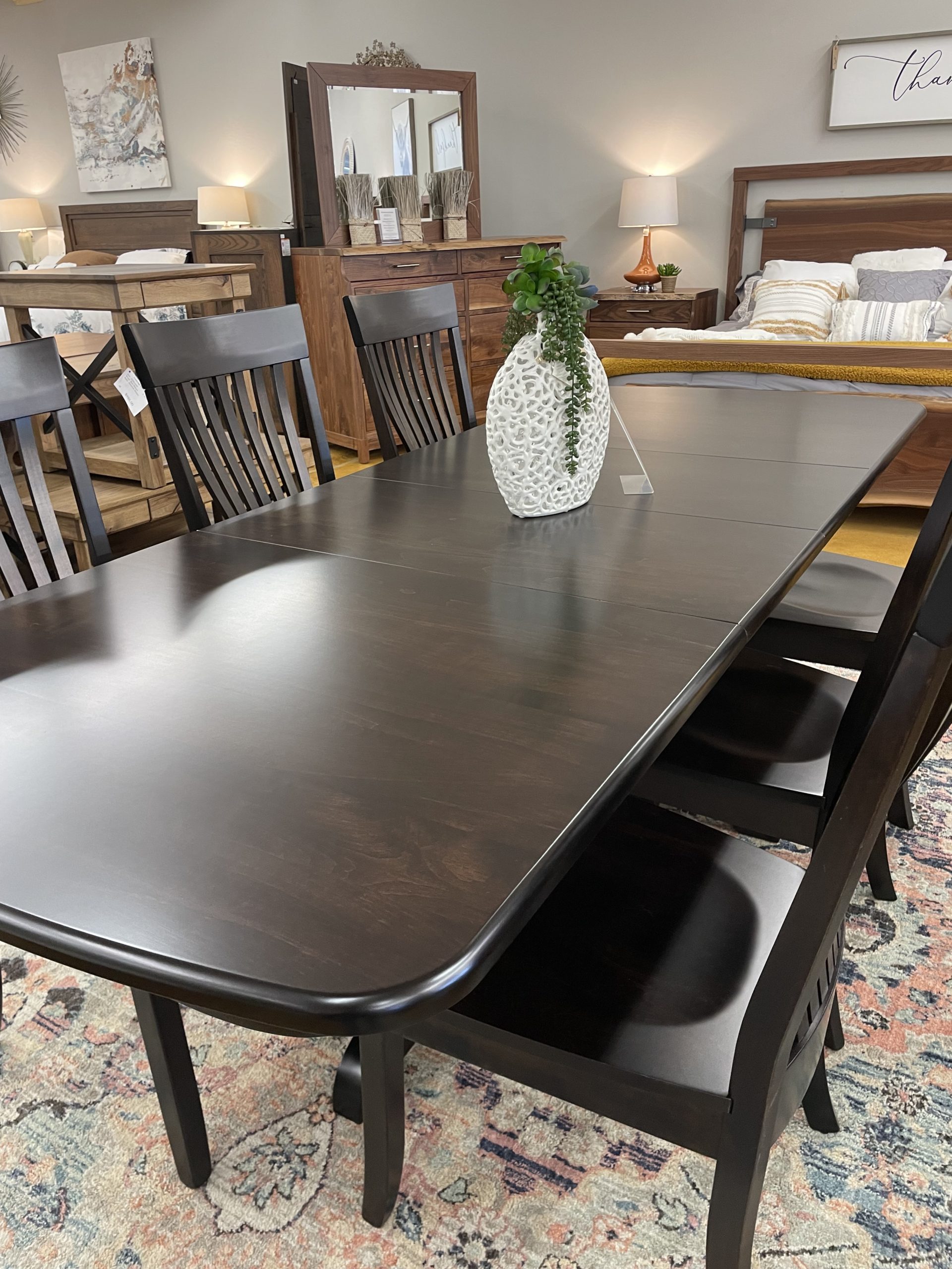 Amish Crafted Furniture dining table and chairs